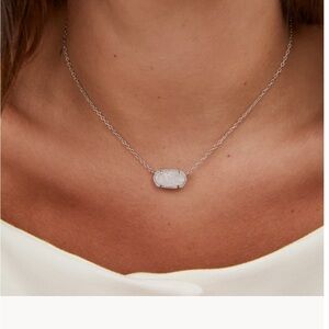 Kendra Scott Elisa RHOD iridescent Drusy Necklace